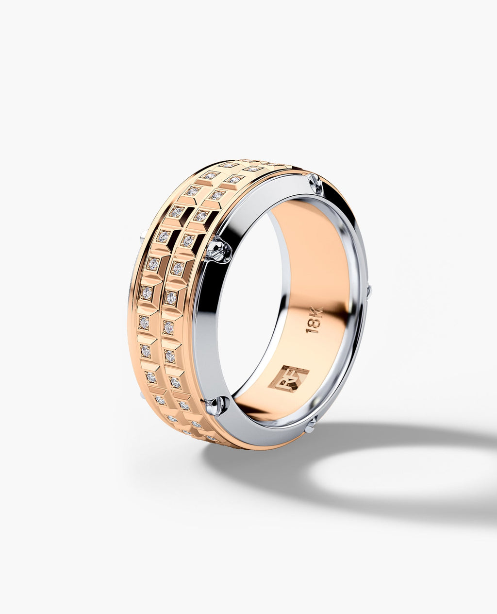 CALHOUN Two-Tone Gold Ring with 0.30ct Diamonds