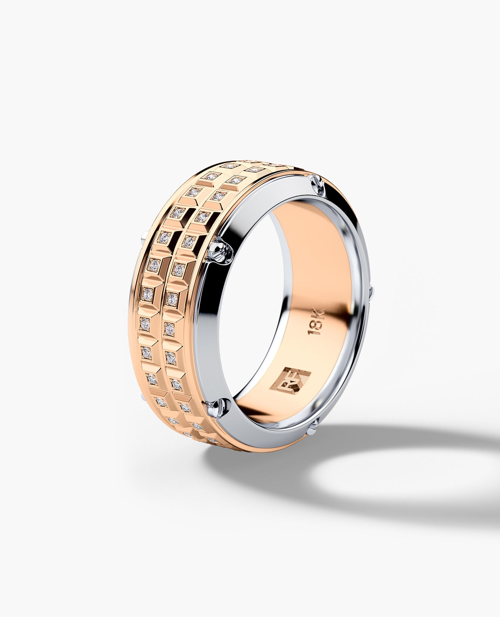 CALHOUN Two-Tone Gold Ring with 0.30ct Diamonds