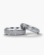 CORTEZ Gold Matching Diamond Wedding Band Set