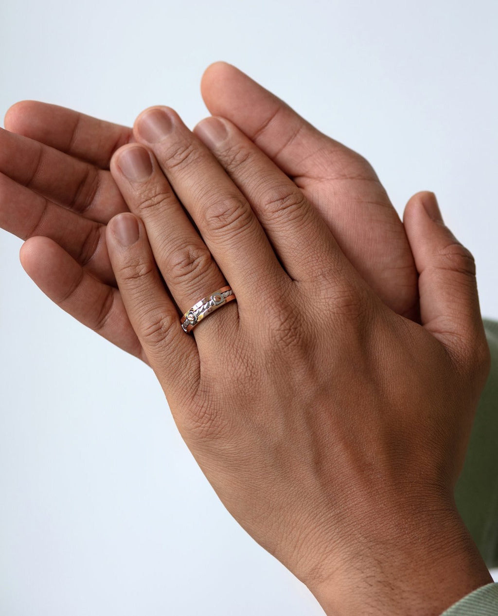FAIRBANKS Two Tone Gold Wedding Ring