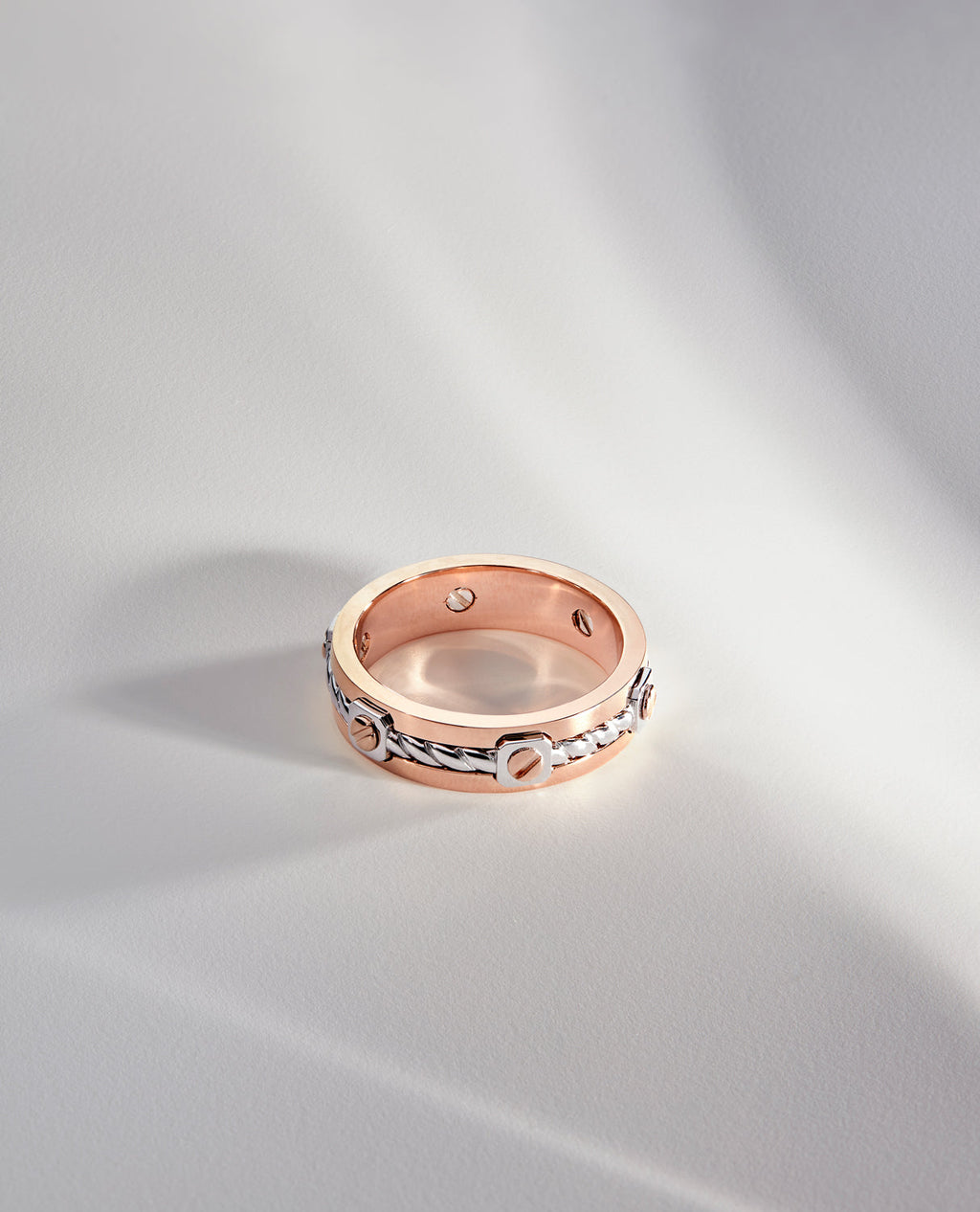 FAIRBANKS Two Tone Gold Wedding Ring