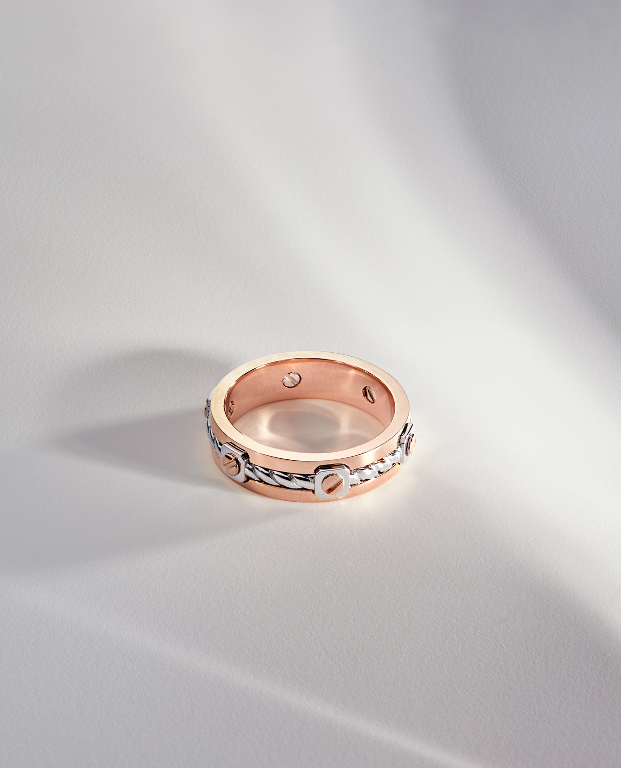 FAIRBANKS Two Tone Gold Wedding Ring