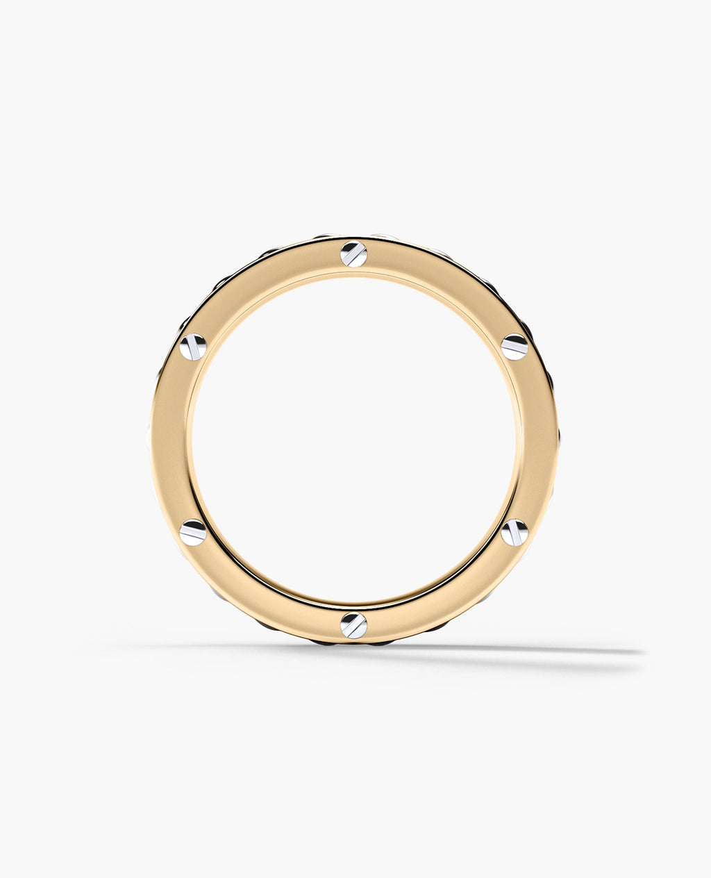 KENSINGTON Two Tone Gold Cuban Link Ring with 0.65ct Black Diamonds