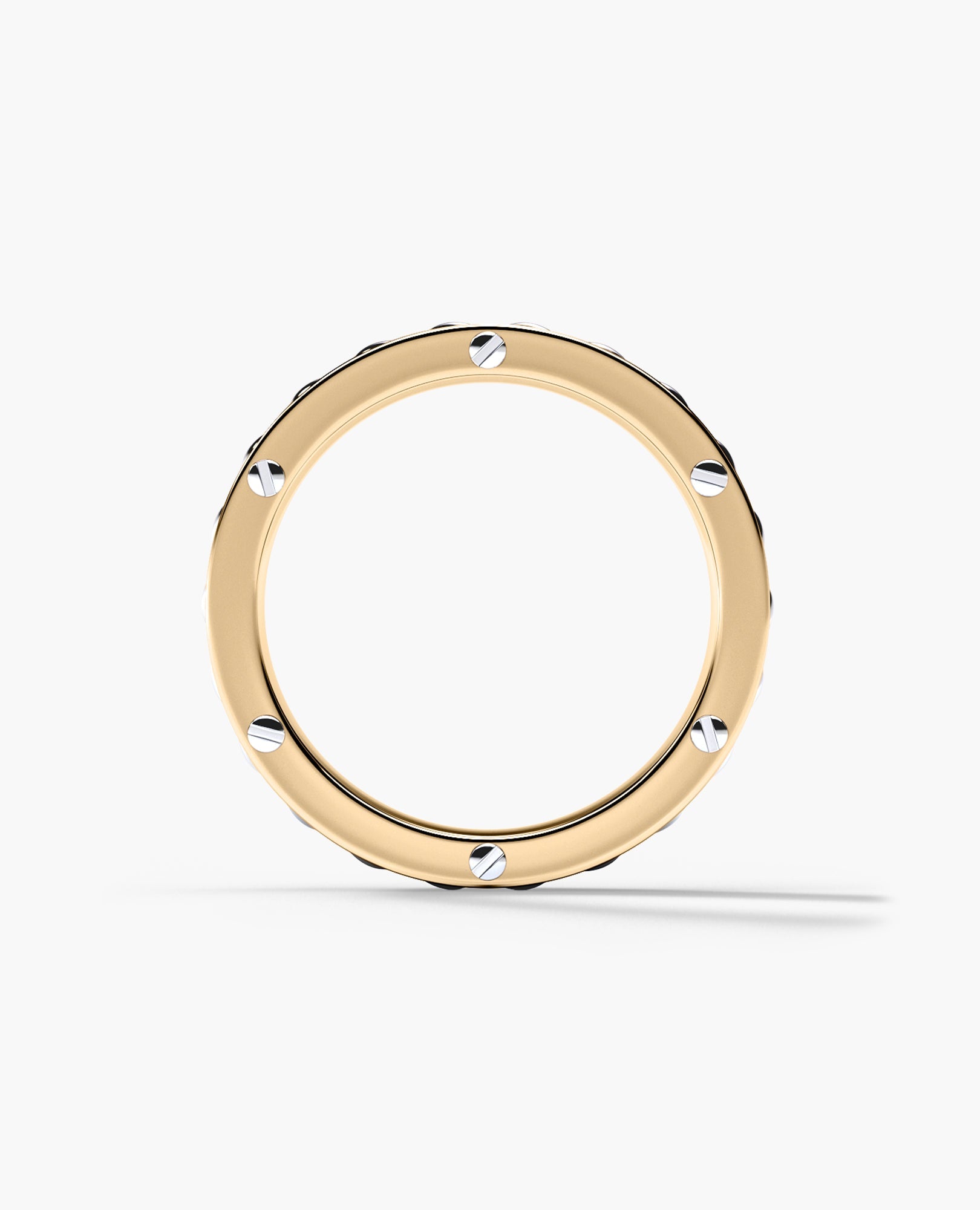KENSINGTON Two-Tone Gold Cuban Link Ring with 1.45ct Black Diamonds