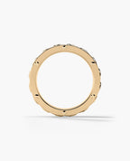 KENSINGTON Gold Cuban Link Ring with 1.45ct Diamonds