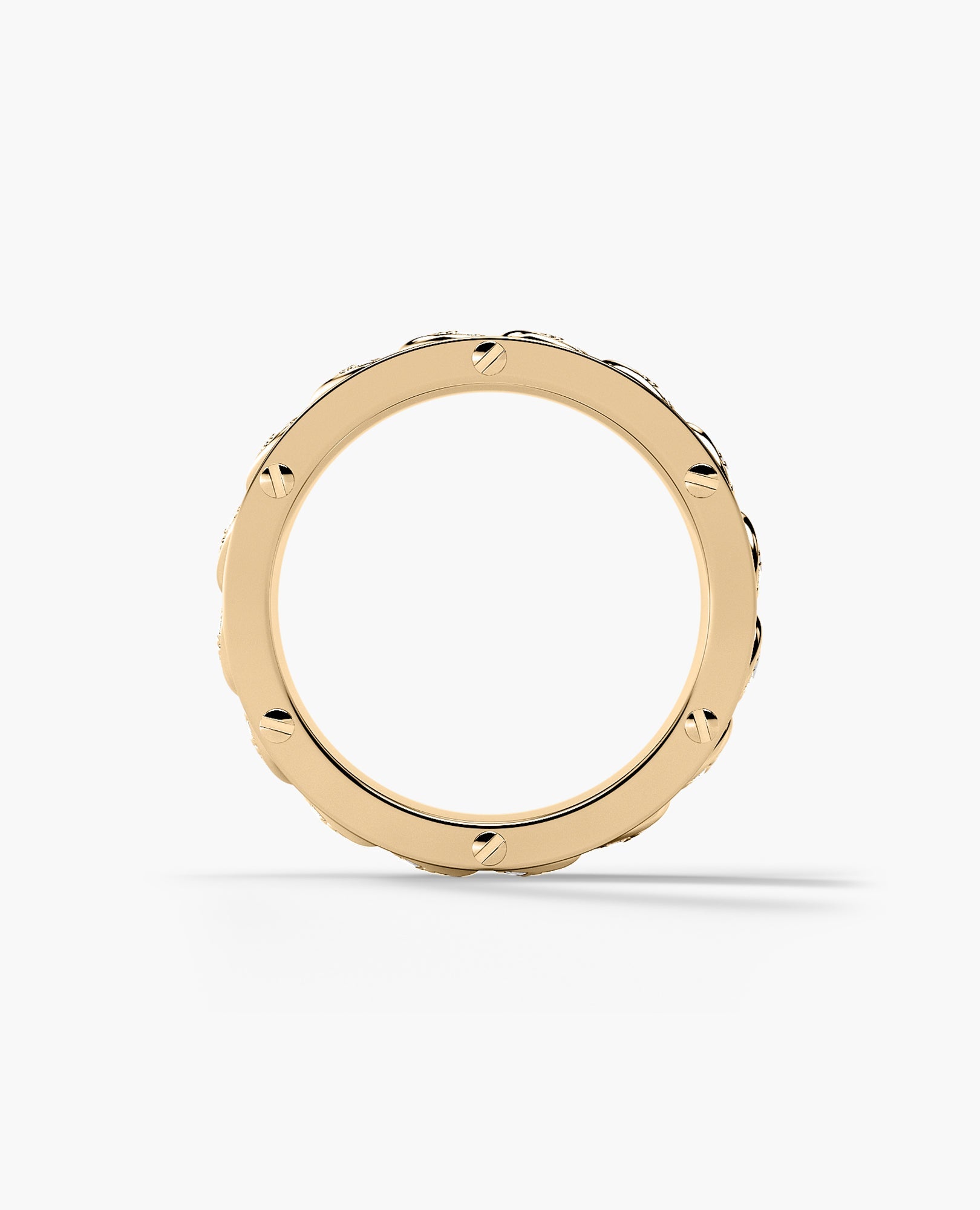 KENSINGTON Gold Cuban Link Ring with 1.45ct Diamonds