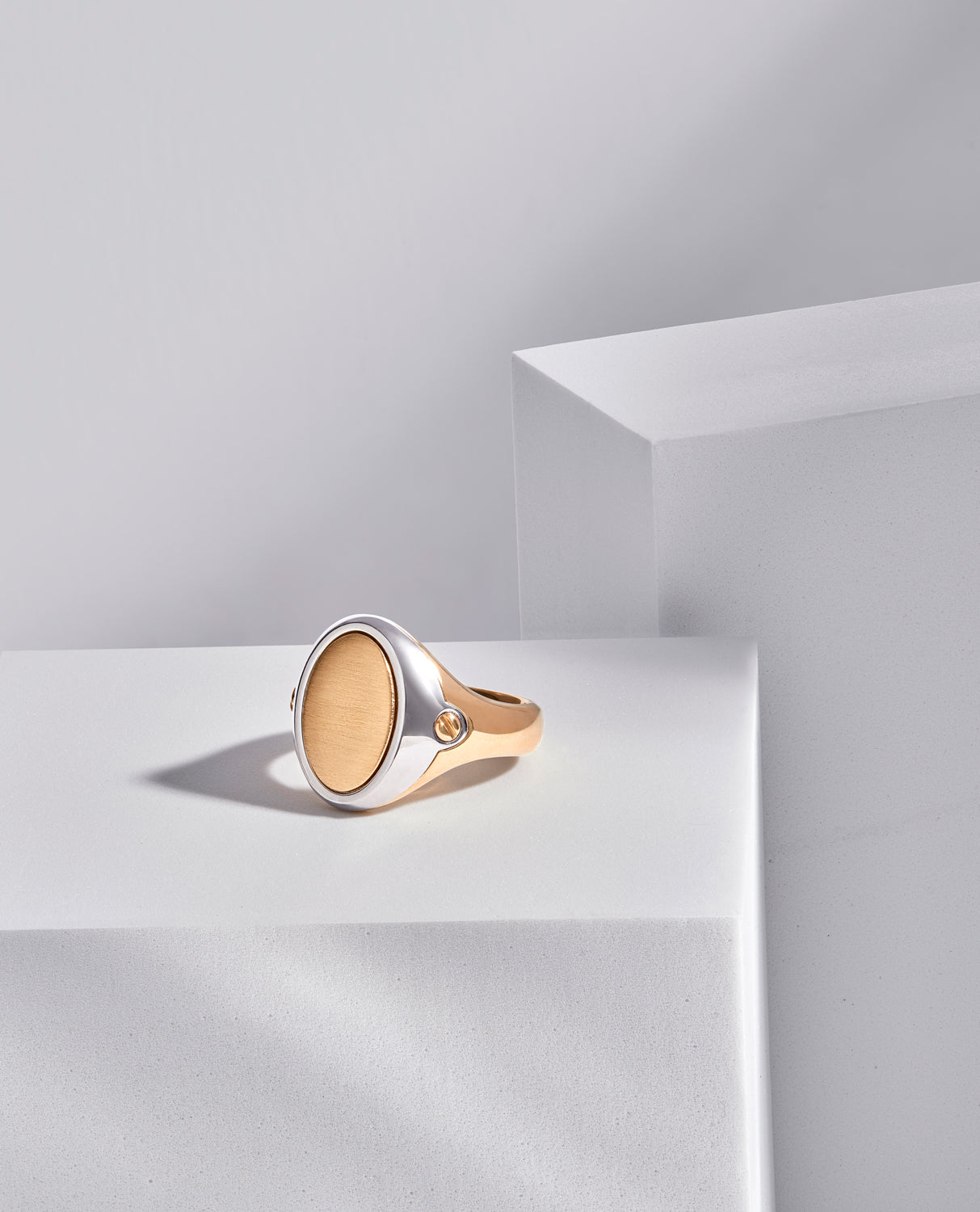 LODESTAR Two-Tone Gold Signet Ring