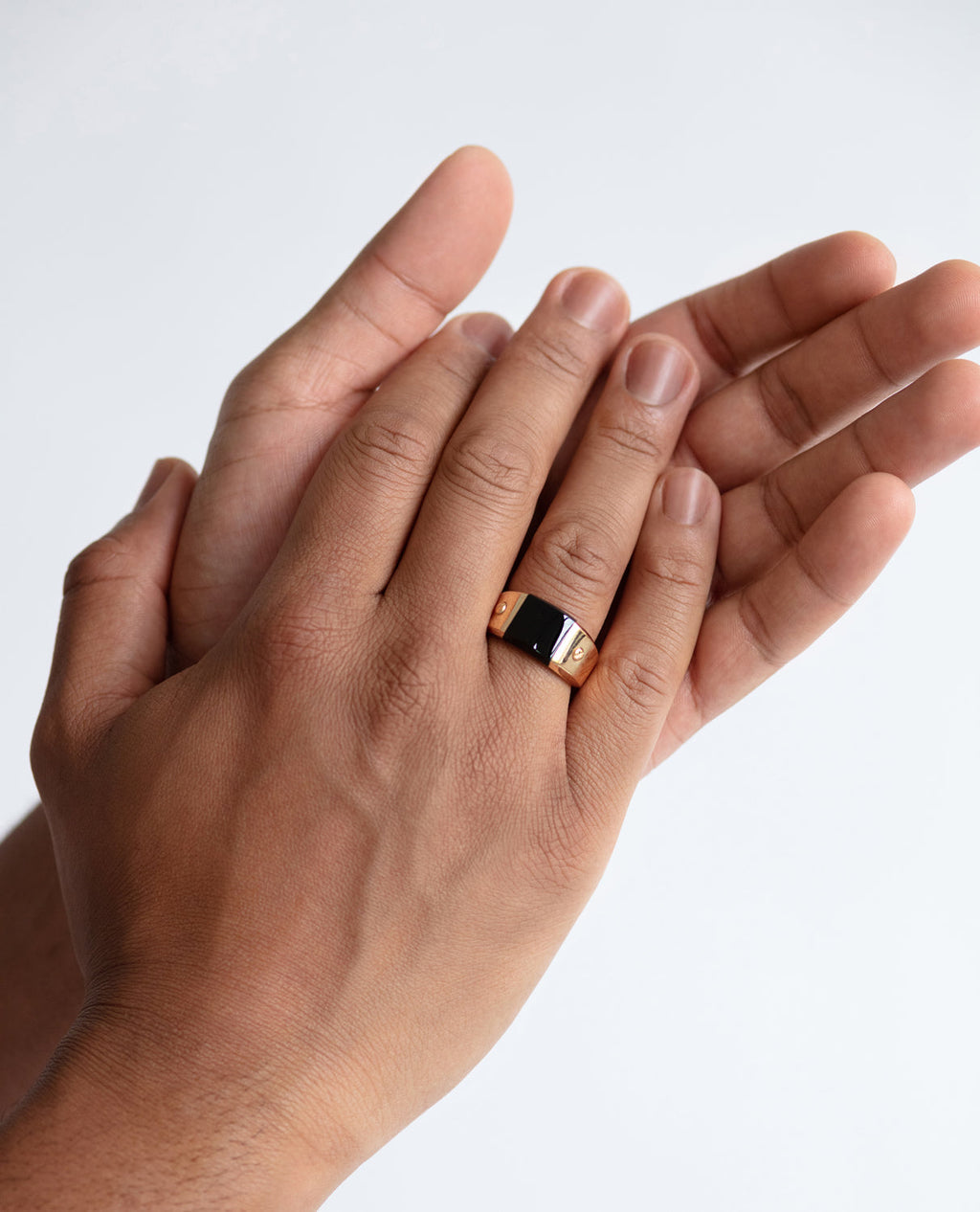 MONTANA Gold Ring with Black Onyx