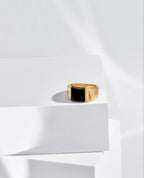 MONTANA Gold Ring with Black Onyx