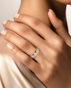 NEWMONT Two Tone Gold Wedding Ring