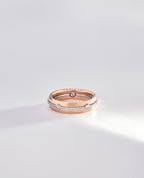 REED Two Tone Gold Wedding Ring with 0.40ct Diamonds