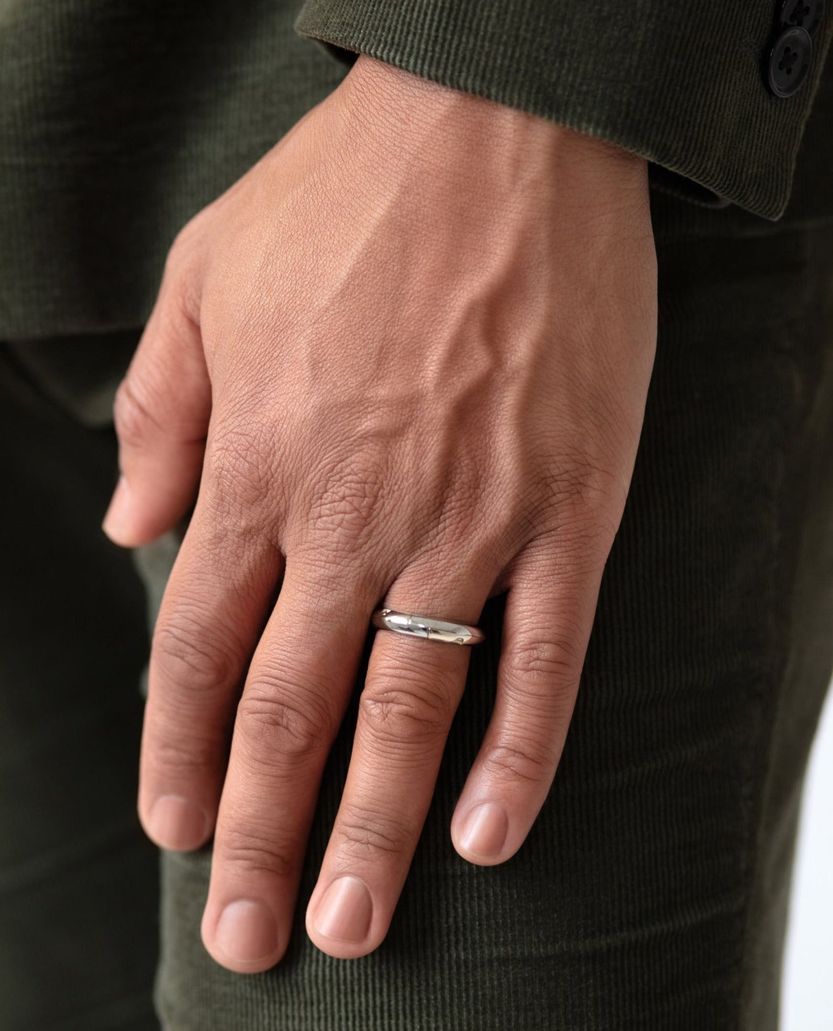 SANTA CRUZ Two Tone Gold Wedding Ring