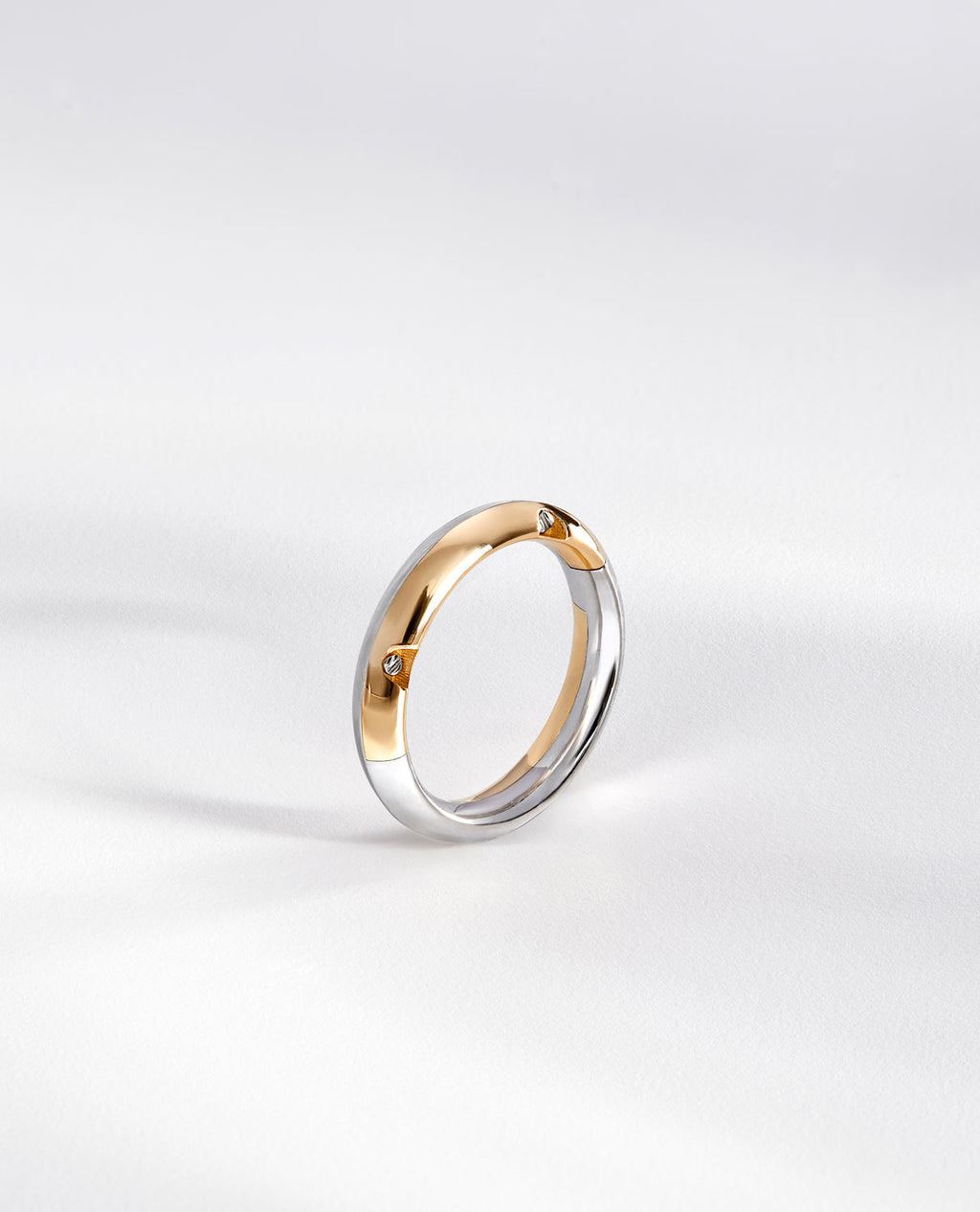 SANTA CRUZ Two Tone Gold Wedding Ring