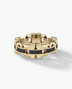 MOSS Gold Ring with 0.30ct Black Diamonds