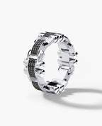 MOSS Gold Ring with 0.40ct Black Diamonds