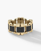 MOSS Gold Ring with 0.70ct Black Diamonds