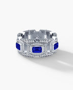 ARGONAUT Gold Ring with 3.80ct Sapphires and Diamonds