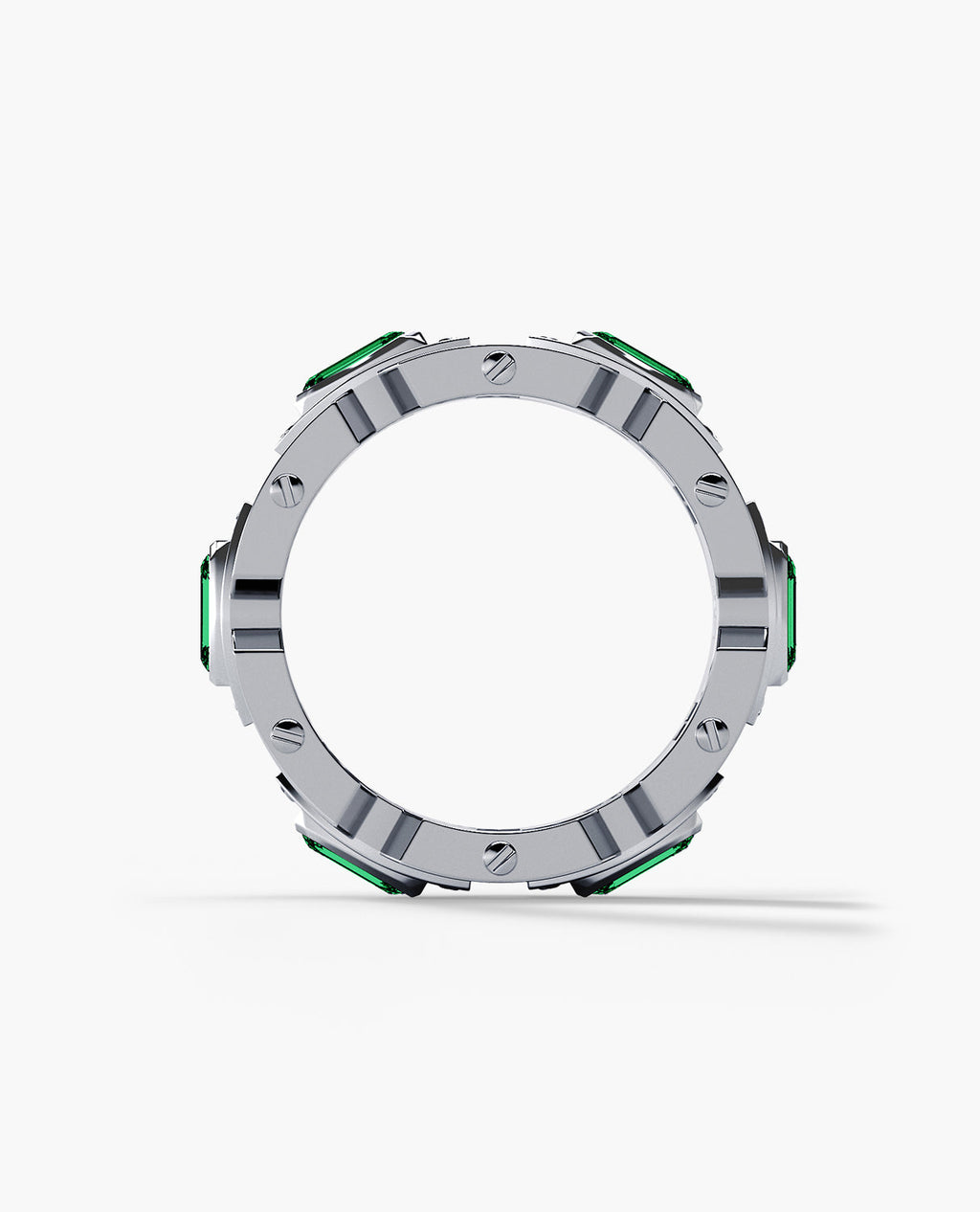 ARGONAUT Gold Ring with 3.80ct Emeralds and White Diamonds