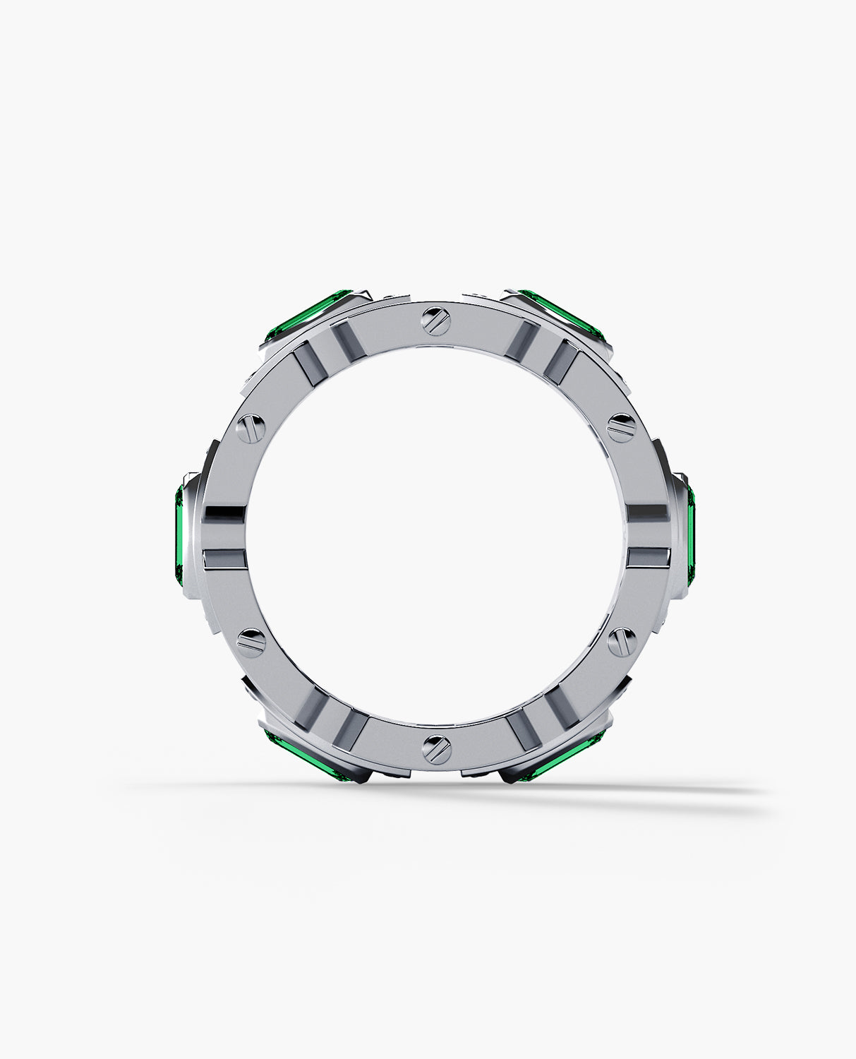 ARGONAUT Gold Ring with 3.80ct Emeralds and White Diamonds