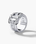 FORTUNA Belt Buckle Gold Ring with 1.50ct Diamonds