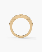FORTUNA Belt Buckle Gold Ring with 1.50ct Diamonds