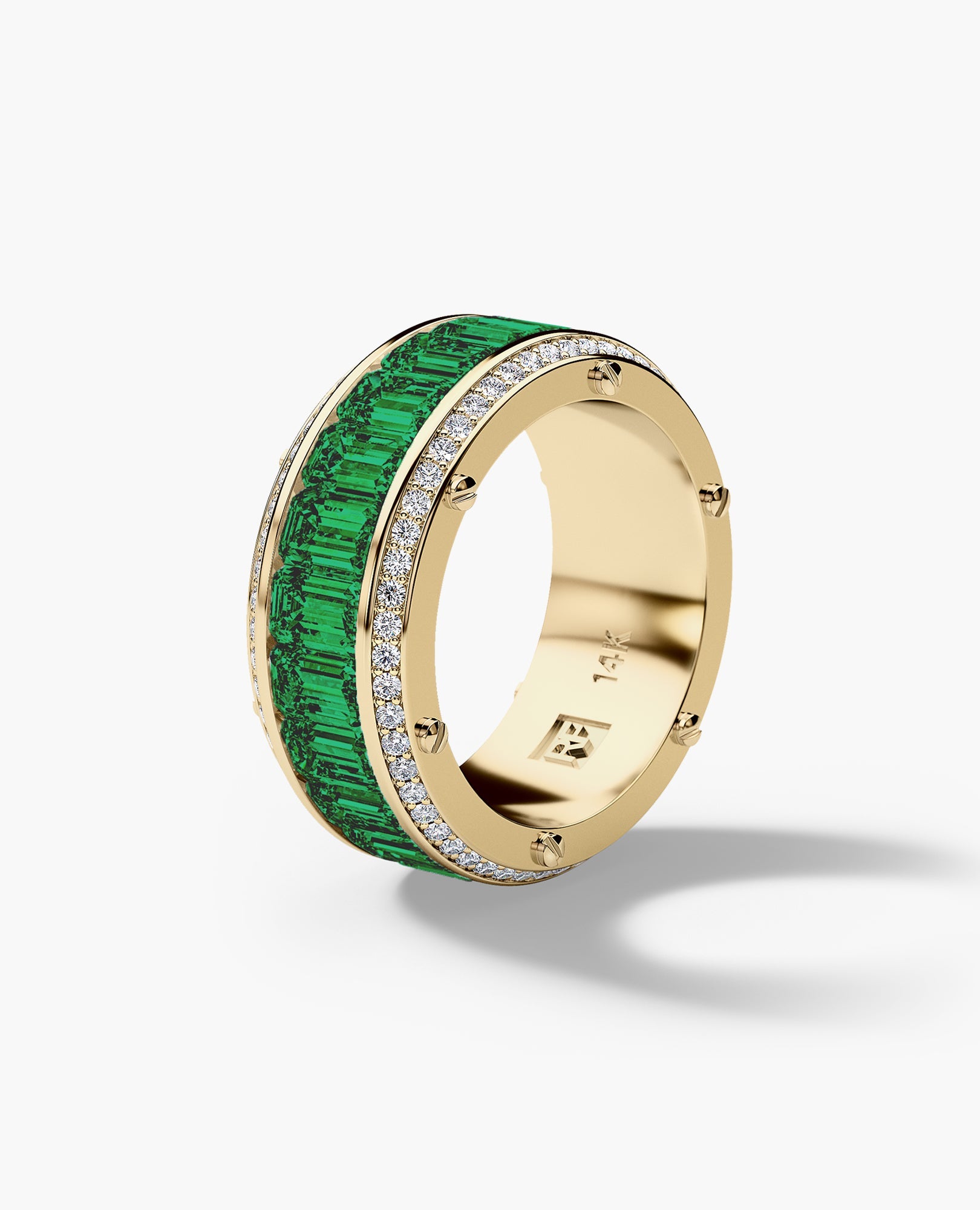 MONTE CRISTO Gold Ring with 11.60ct Emeralds and Diamonds Main image
