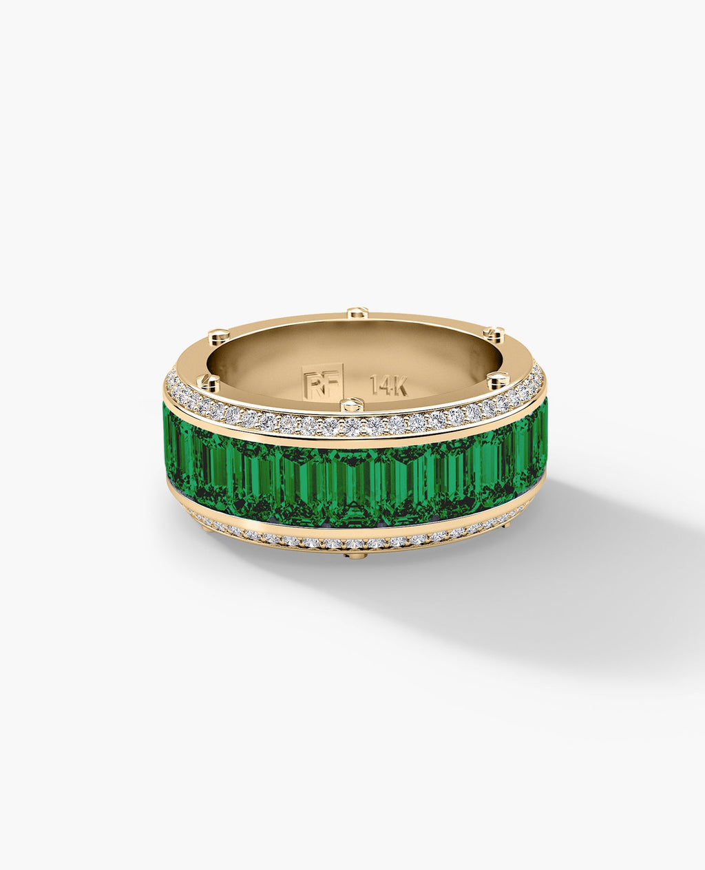 MONTE CRISTO Gold Ring with 11.60ct Emeralds and Diamonds