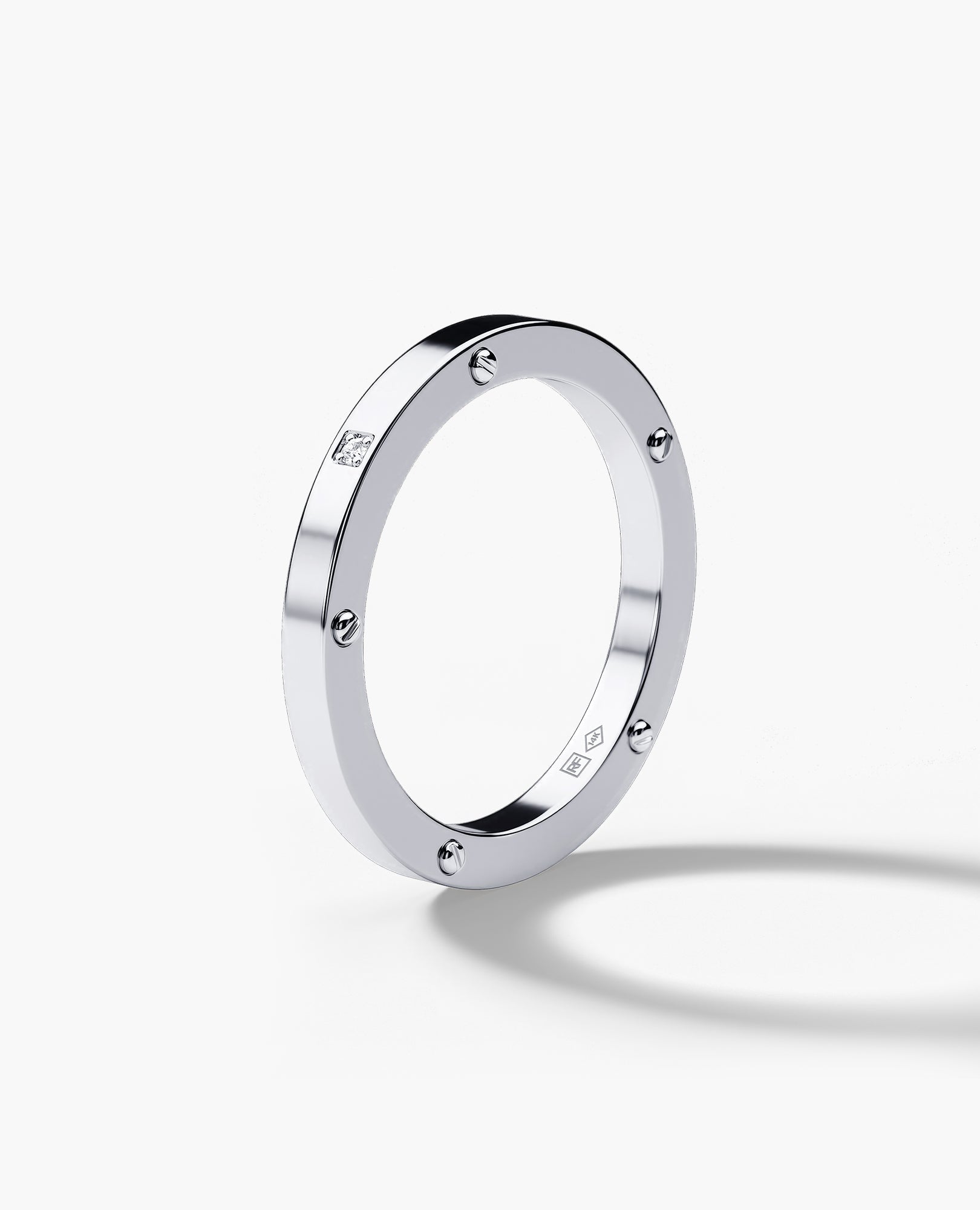 NORSE Gold Ring with Diamond - 2.5mm