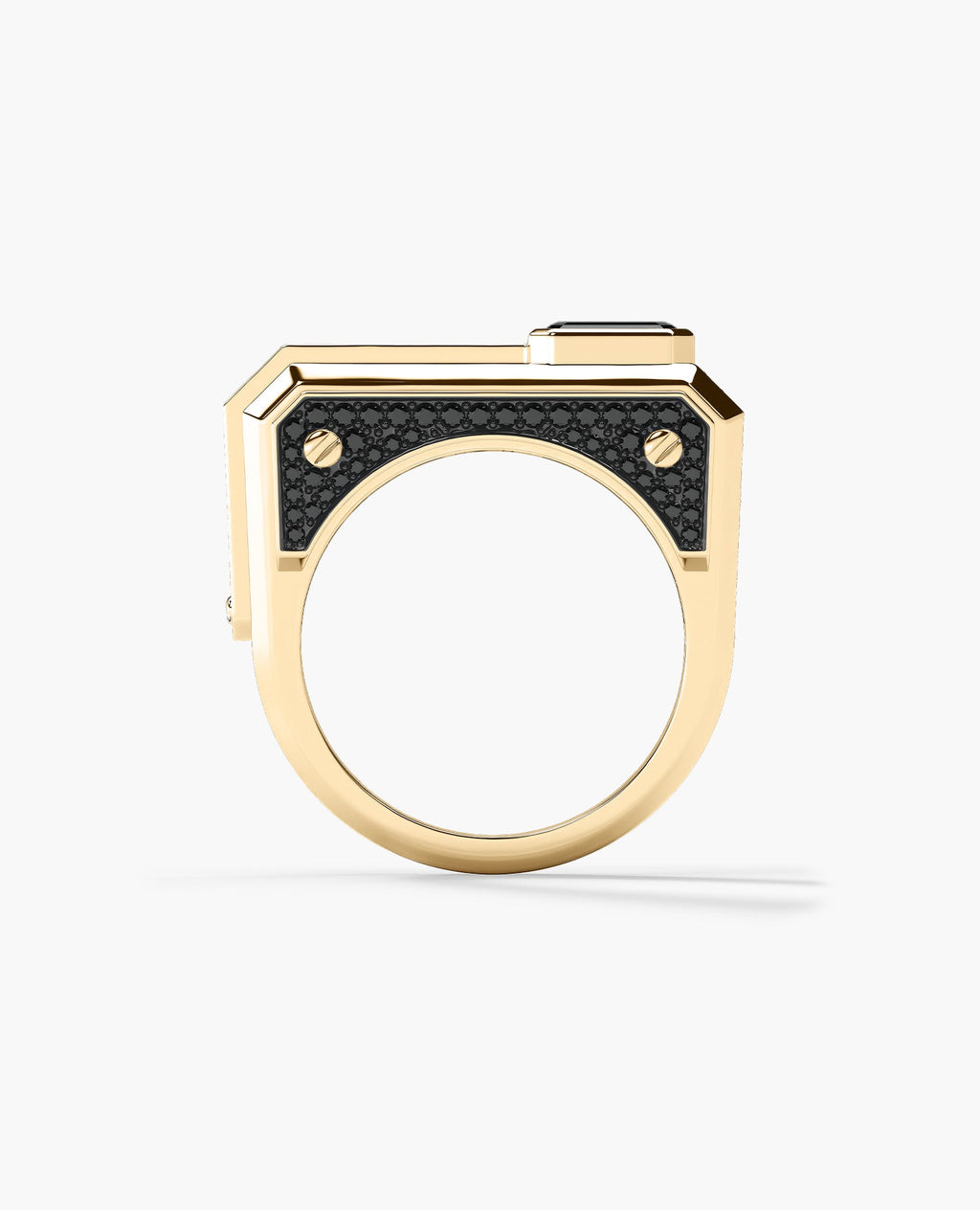 ARTURO Gold Signet Ring with 2.30ct Black Diamonds