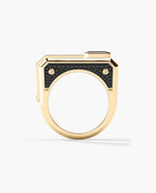 ARTURO Gold Signet Ring with 2.30ct Black Diamonds
