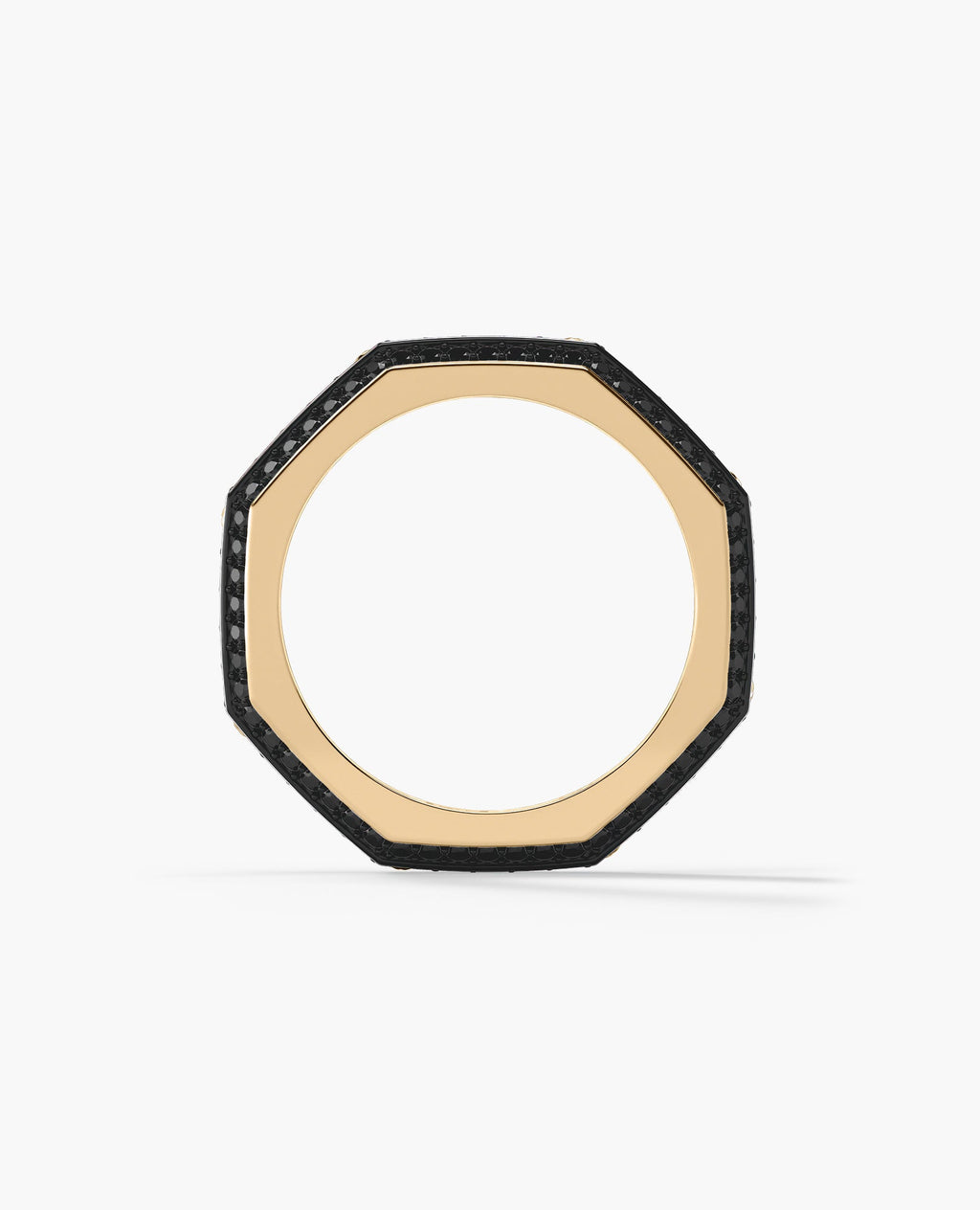 LINCOLN Gold Ring with 1.50ct Black Diamonds