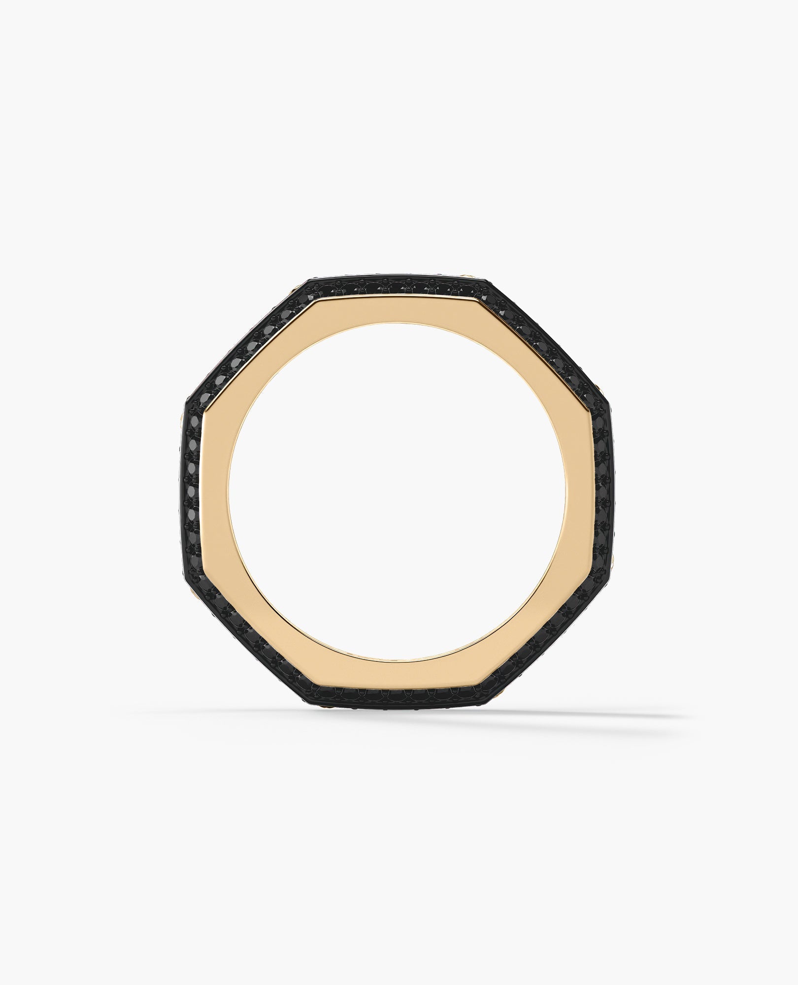 LINCOLN Gold Ring with 1.50ct Black Diamonds