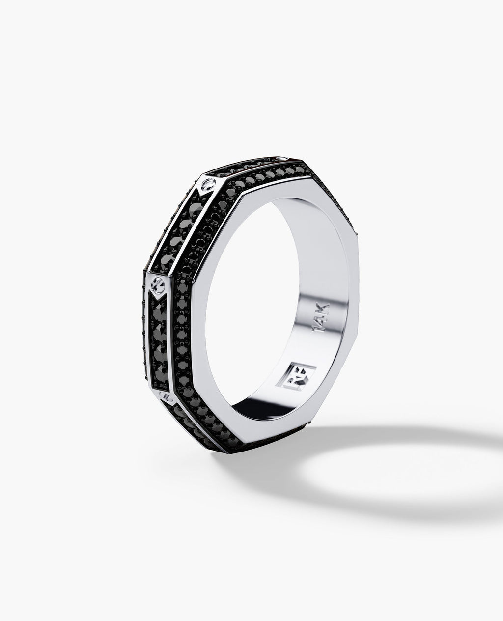 LINCOLN Gold Ring with 1.50ct Black Diamonds