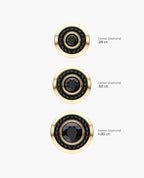 HALO Gold Round Cut Single Stud Earring with 0.50ct - 1.35ct Black Diamonds