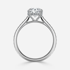 2.70 CT Round Moissanite Hidden Halo Engagement Ring