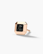 EDGE MINI Single Stud Earring with 0.10ct Black Diamond
