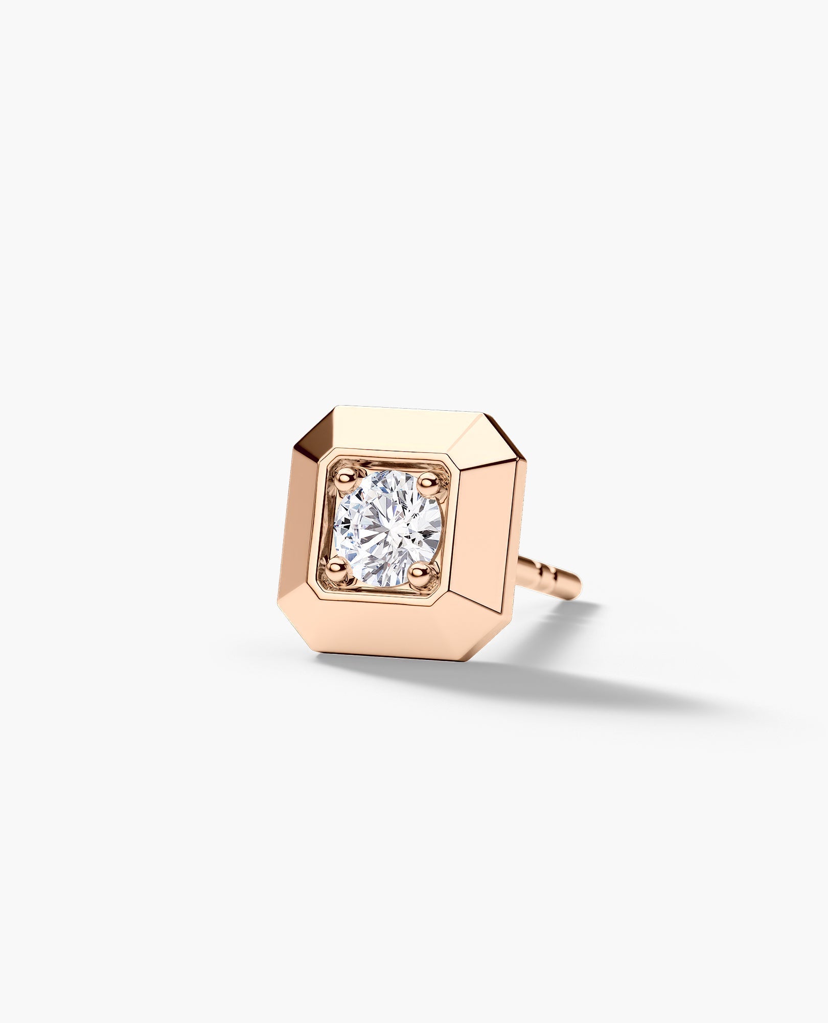 EDGE MINI Single Stud Earring with 0.10ct Diamond