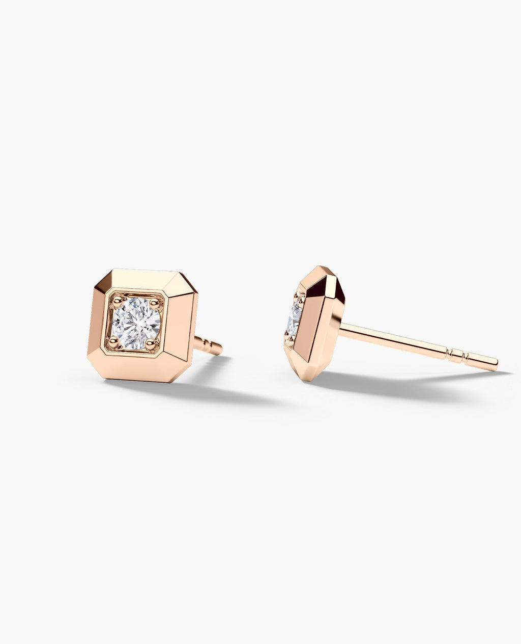 EDGE MINI Single Stud Earring with 0.10ct Diamond