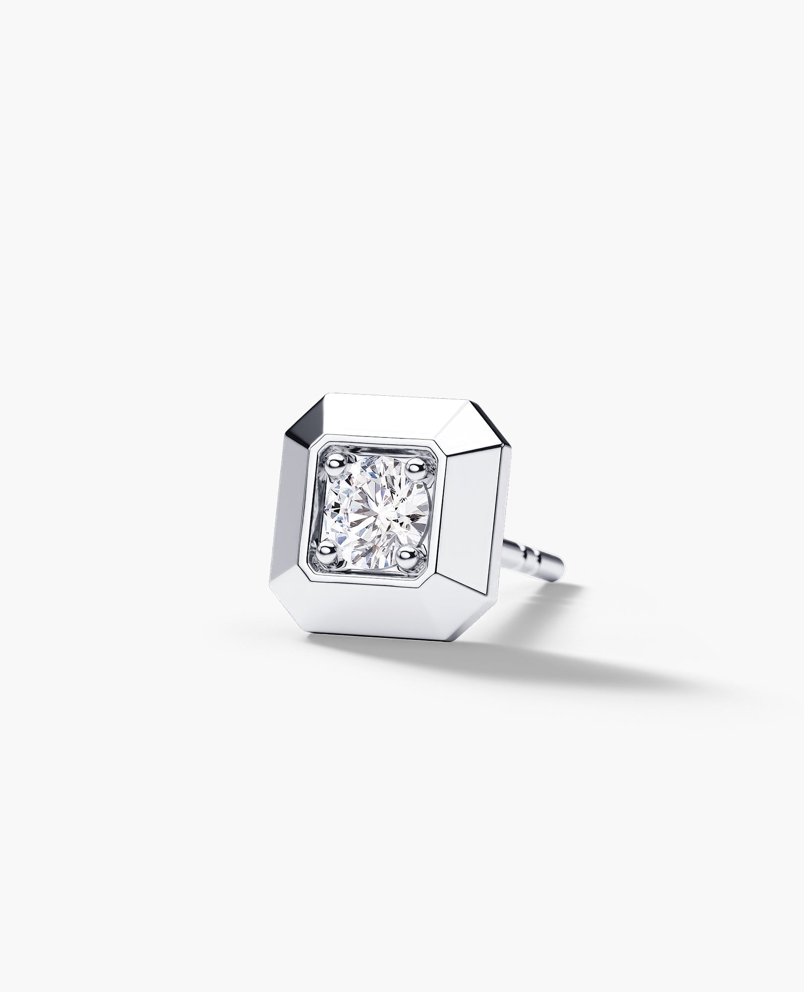 EDGE MINI Single Stud Earring with 0.10ct Diamond