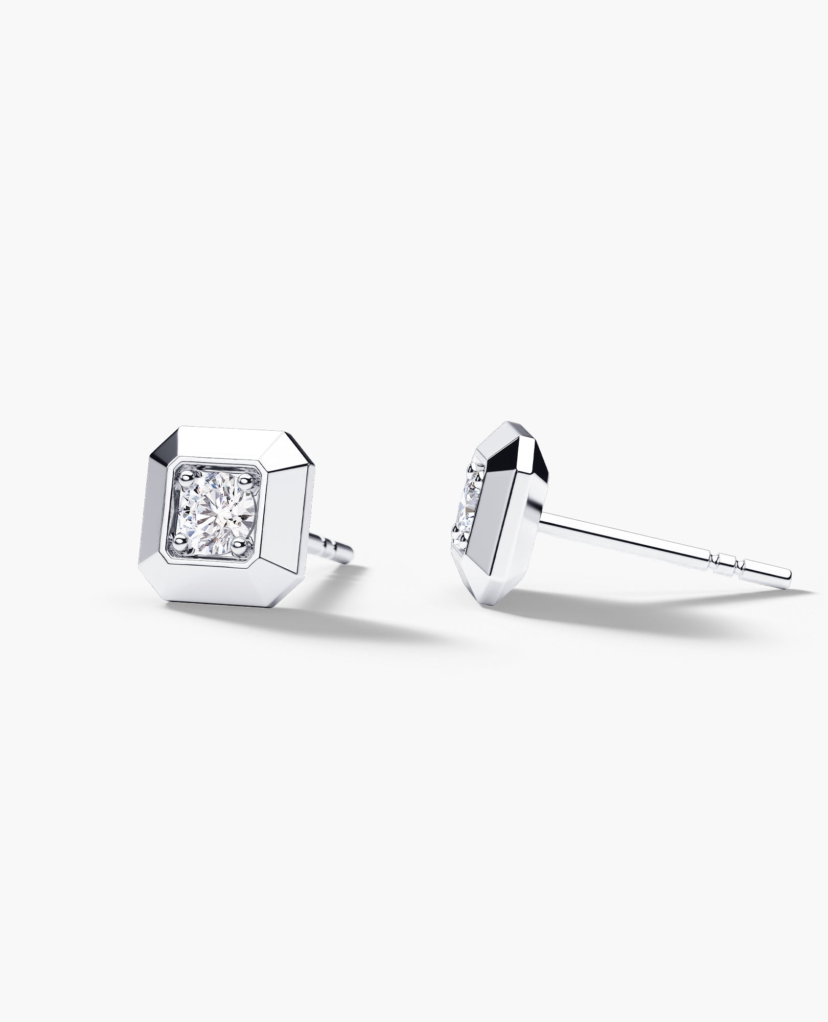 EDGE MINI Single Stud Earring with 0.10ct Diamond