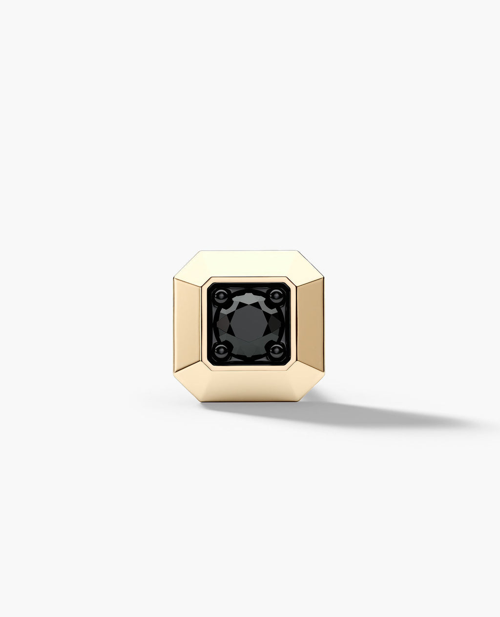 EDGE MINI Single Stud Earring with 0.10ct Black Diamond