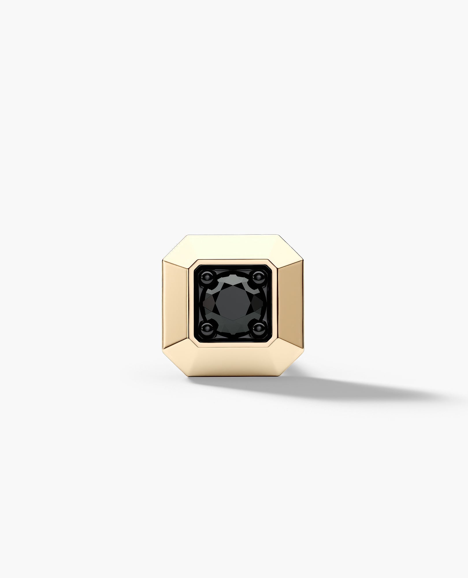 EDGE MINI Single Stud Earring with 0.10ct Black Diamond