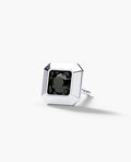 EDGE MINI Single Stud Earring with 0.15ct Black Diamond