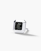 EDGE MINI Single Stud Earring with 0.15ct Black Diamond