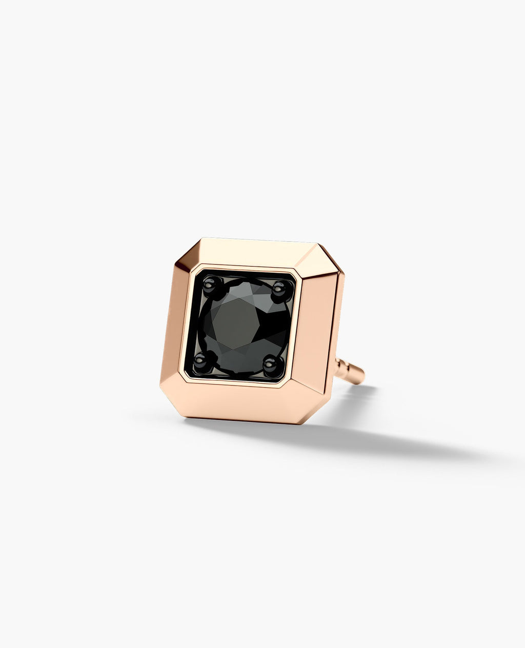 EDGE MINI Single Stud Earring with 0.25ct Black Diamond