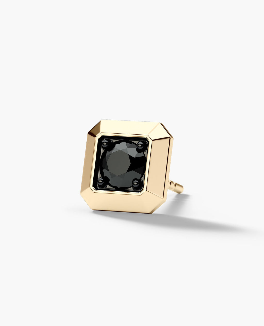 EDGE MINI Single Stud Earring with 0.25ct Black Diamond