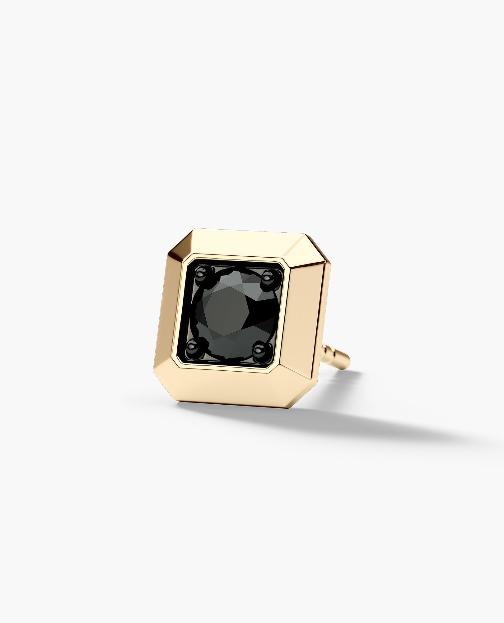 EDGE MINI Single Stud Earring with 0.25ct Black Diamond