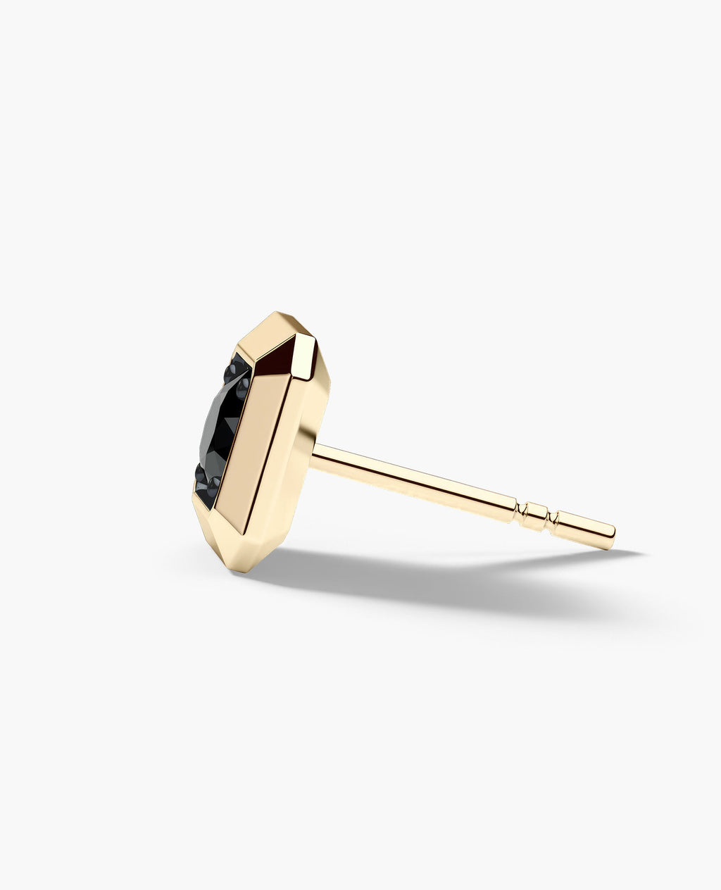 EDGE MINI Single Stud Earring with 0.25ct Black Diamond