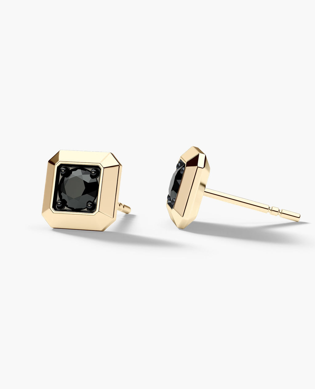 EDGE MINI Single Stud Earring with 0.25ct Black Diamond
