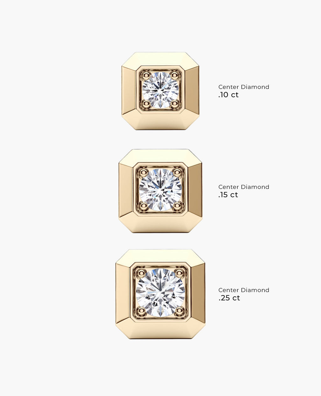EDGE MINI Single Stud Earring with 0.10ct Diamond
